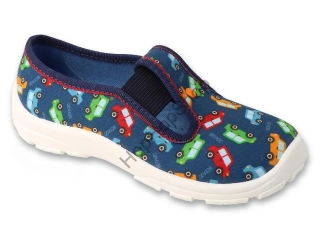 Befado Danny 975X194, chlapecké, bačkory, Soft B, modré, AUTA