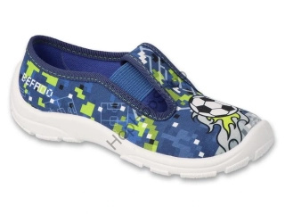 Befado Danny 975X191, chlapecké, bačkory, Soft B,modré, FOTBAL