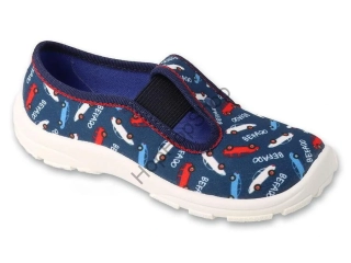 Befado Danny 975X193, chlapecké, bačkory, Soft B, modré, AUTA