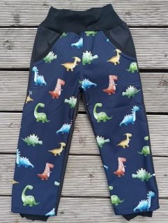 GUDO Softshellové kalhoty, ZIMA, fleece, DINO, reflexní prvek